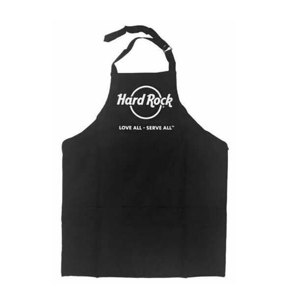 NWT Hard Rock Cafe Kitchen Chef Cook BBQ Grill Apron Love All Serve All 30X25 - Picture 2 of 4